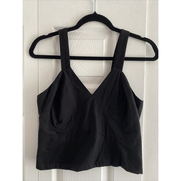 DKNY Y2K Women's Small black Tank Top Smocked Back Festival Casual Summer - Picture 1 of 7